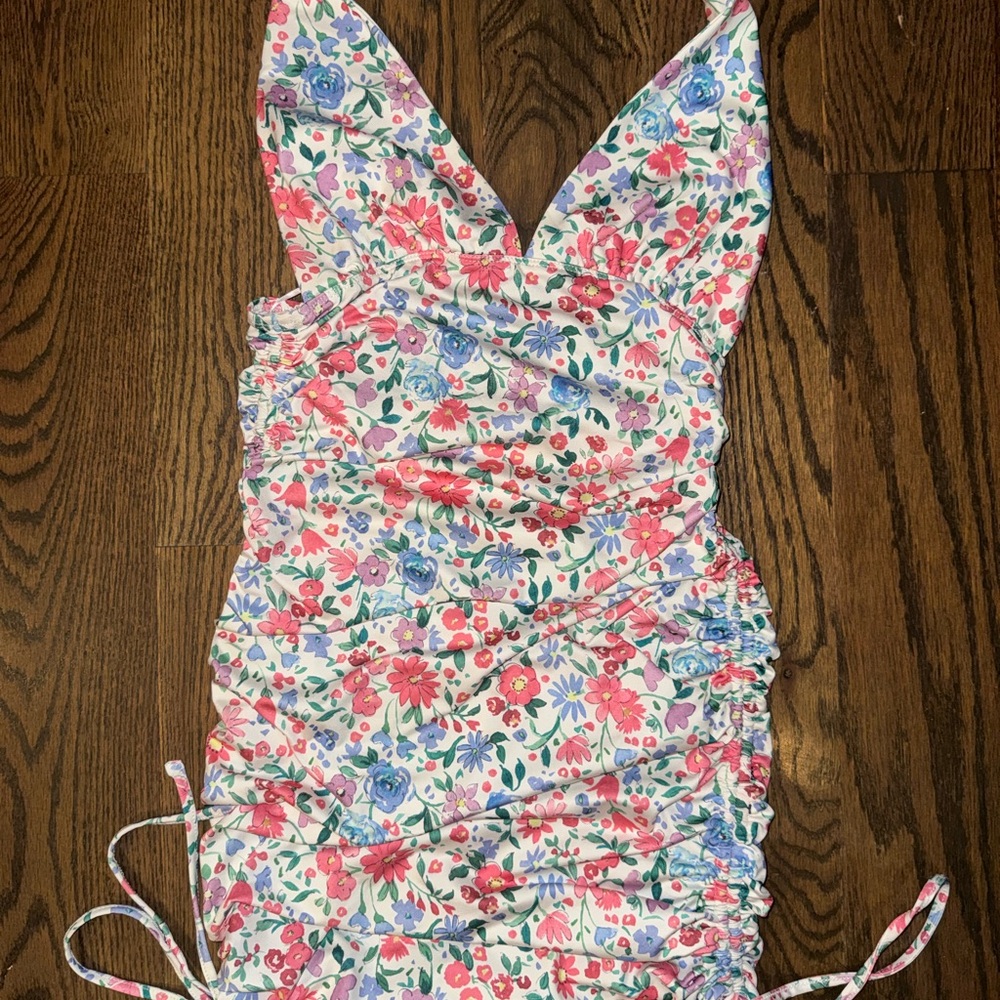 Princess Polly floral halter bodycon dress